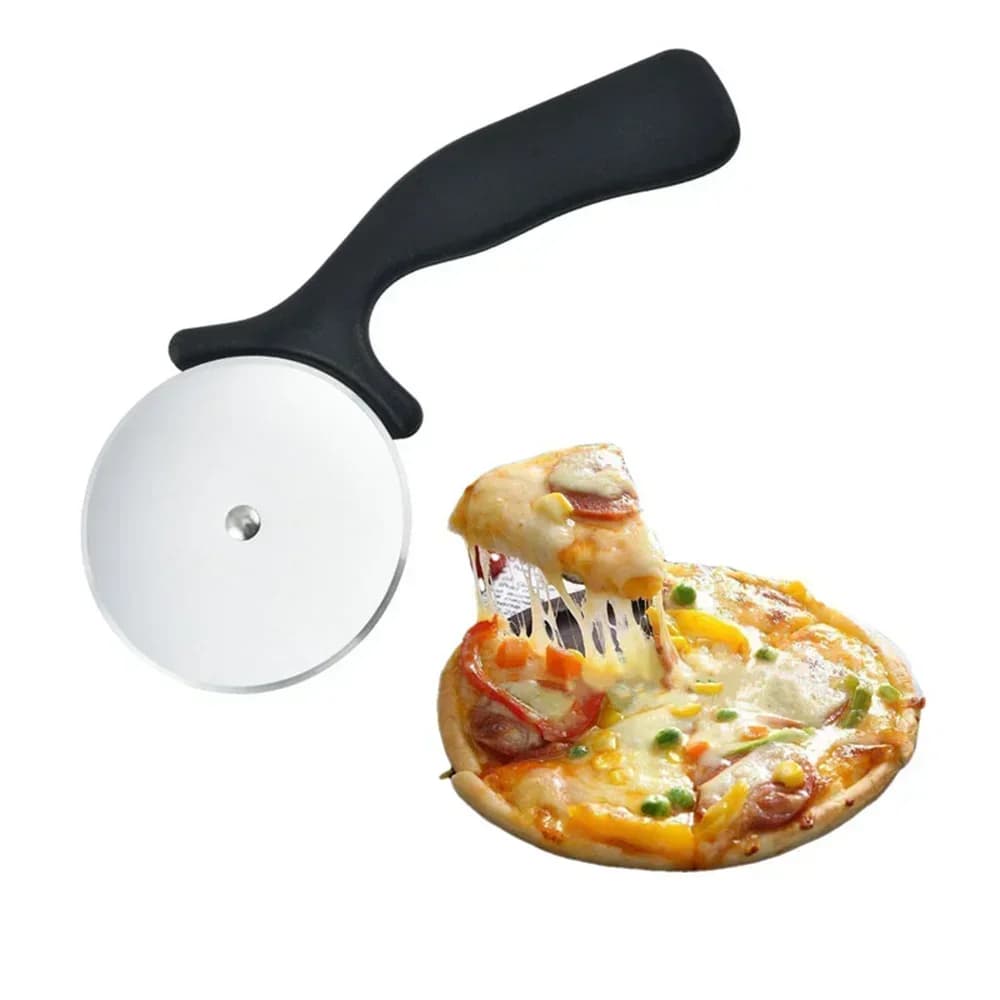 Nové kuchyňské příslušenství na pizzu nerezový válečkový kráječ na pečivo, nůž na pizzu, kolečko na sušenky a koláče, nůžky na krájení
