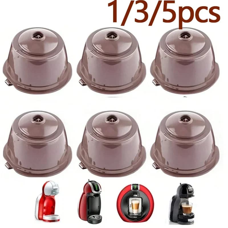 1/3/5/10 ks opakovaně použitelné filtry do kávových kapslí, dávkovač pro Nescafe Dolce Gusto, znovuplnitelné kapsle, kompatibilní sada