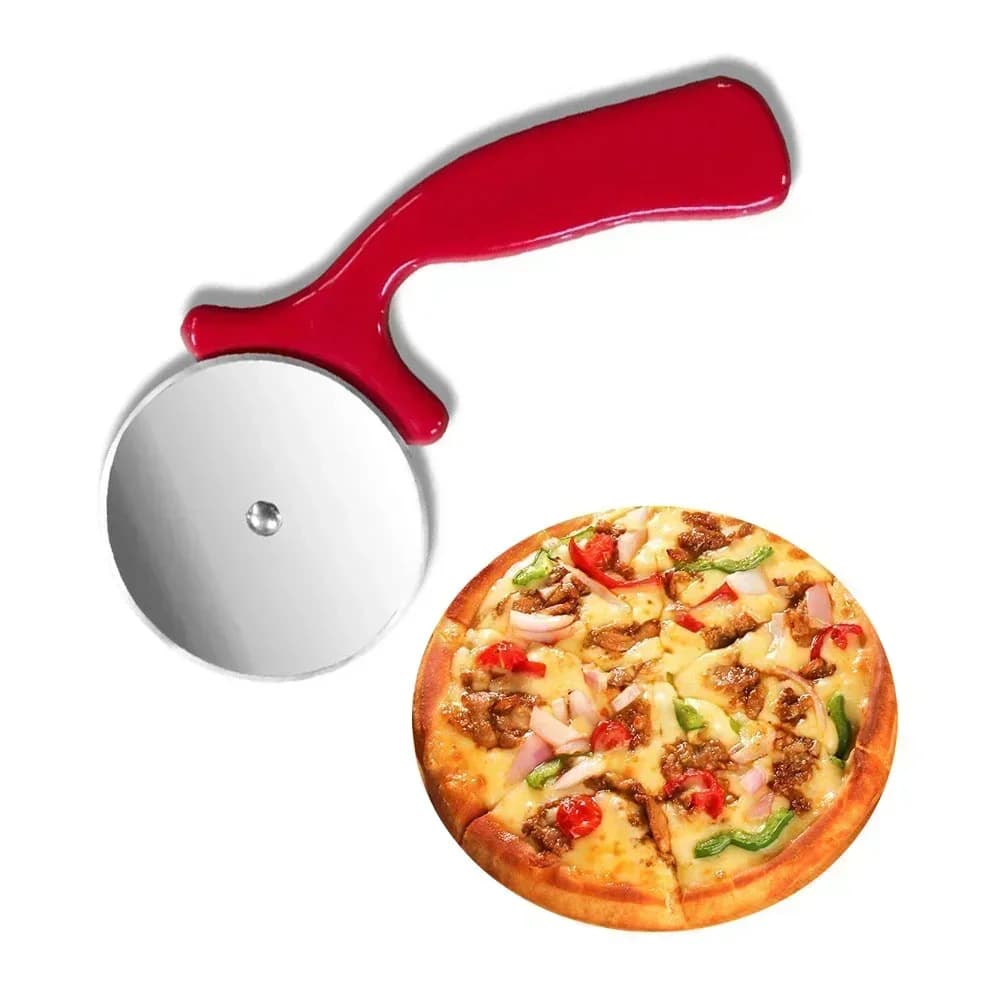 Nové kuchyňské příslušenství na pizzu nerezový válečkový kráječ na pečivo, nůž na pizzu, kolečko na sušenky a koláče, nůžky na krájení