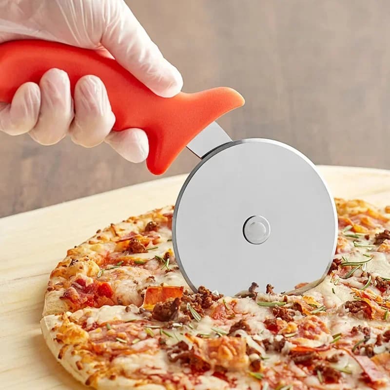 Nové kuchyňské příslušenství na pizzu nerezový válečkový kráječ na pečivo, nůž na pizzu, kolečko na sušenky a koláče, nůžky na krájení