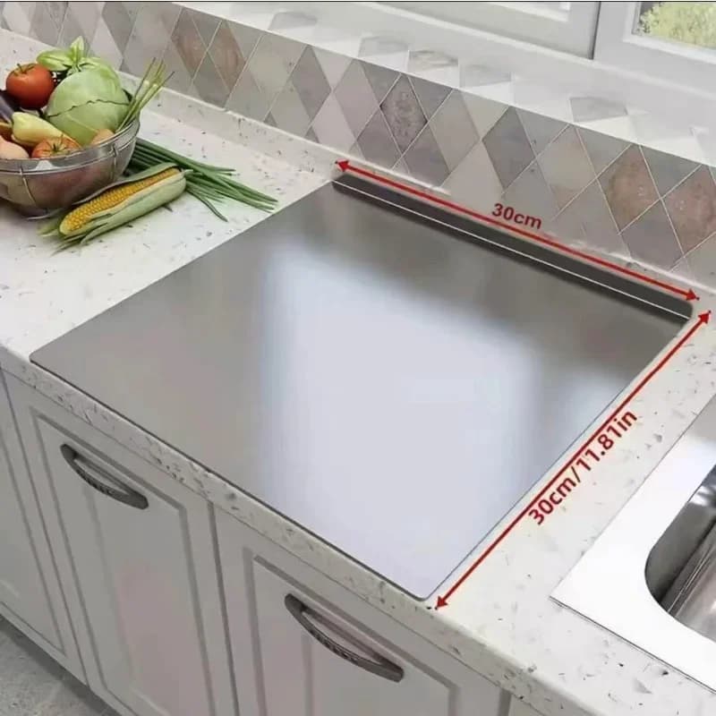 Velké skládací prkénko z nerezové oceli, kuchyňské nástroje, BBQ, kuchyňské potřeby, kuchyňské doplňky pro domácí i venkovní použití