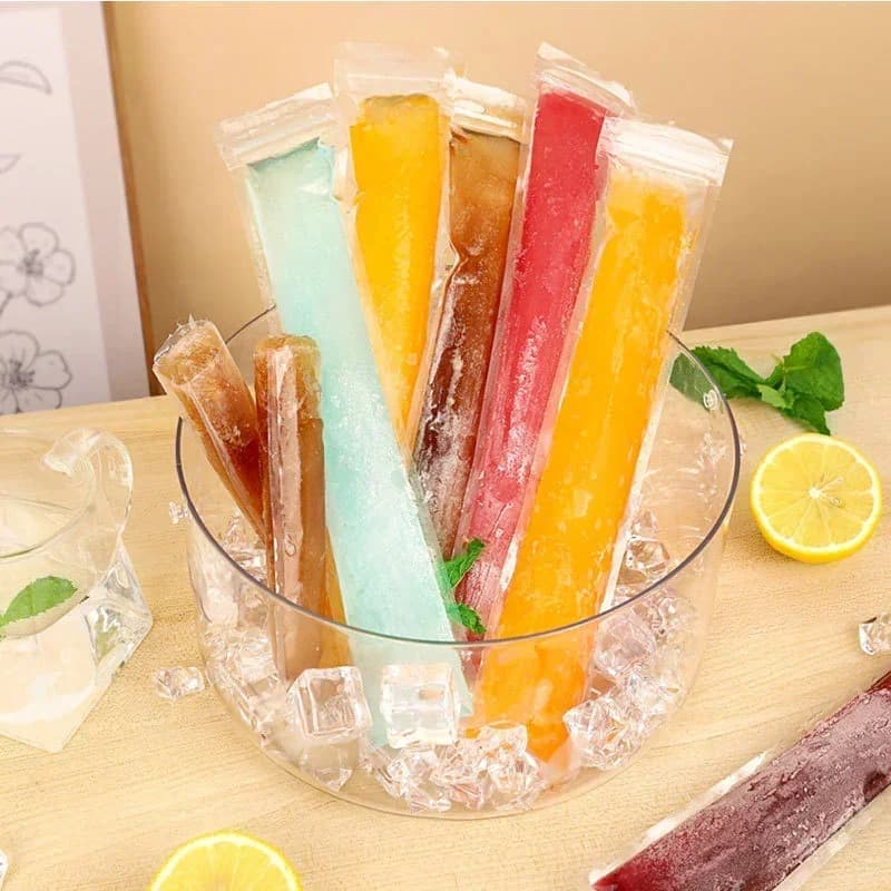 50/100/200ks jednorázové průhledné sáčky na nanuky na džus, jogurt a čokoládu, průhledná forma na nanuky, kuchyňské doplňky