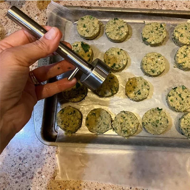 Naběračka na falafel a masové kuličky z nerezové oceli, profesionální tvořítko na falafel, nepřilnavá forma na falafel, kuchyňská vychytávka