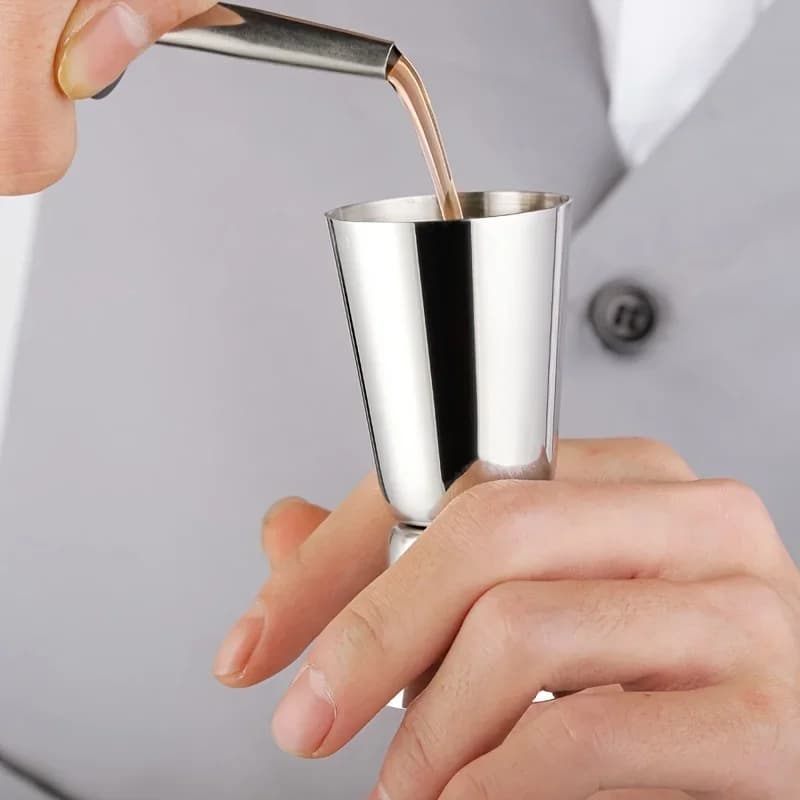 Nerezová odměrka, koktejlový jigger, dvojitá dávka, odměrka na alkohol, nástroj na barové míchání