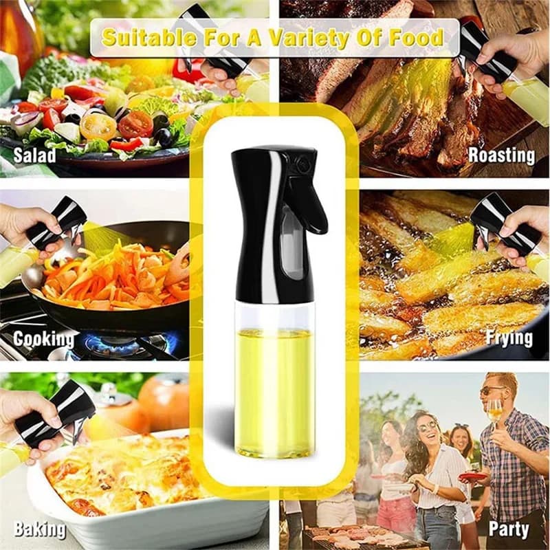 1 ks 100/200/300/500ml rozprašovač oleje do kuchyně, jedlý rozprašovač olivového oleje, rozprašovací nádržka na olej do horkovzdušné fritézy
