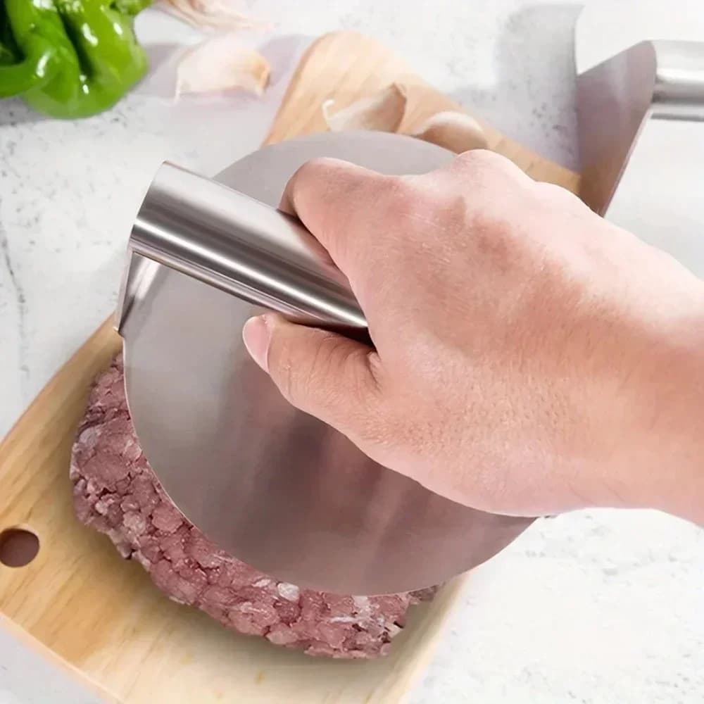 Nový lis na smash burger z nerezové oceli | odolná forma a lis na placičky pro BBQ a grilování v kuchyni (nepřilnavý)