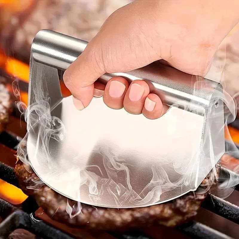 Nový lis na smash burger z nerezové oceli | odolná forma a lis na placičky pro BBQ a grilování v kuchyni (nepřilnavý)