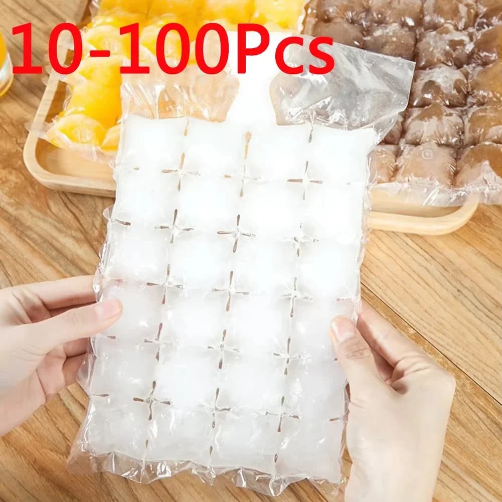 10–100 ks/balení jednorázový sáček na led, mřížková forma na kostky ledu, tyčinka, samouzavírací sáček na led, box na sáček s kostkami ledu, jedlé zmrazené kostky ledu